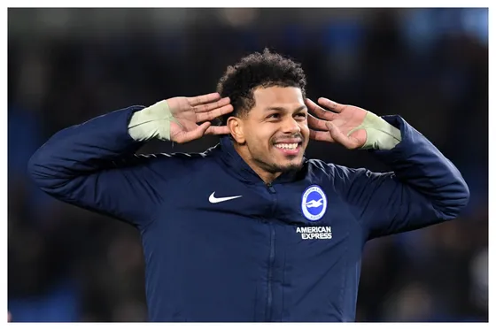 Georginio Rutter celebrating for Brighton || Credit - Imago