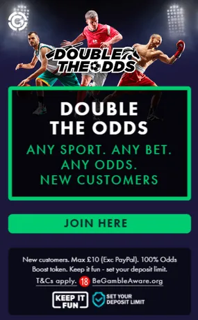 Grosvenor sports sign up offer - double the odds
