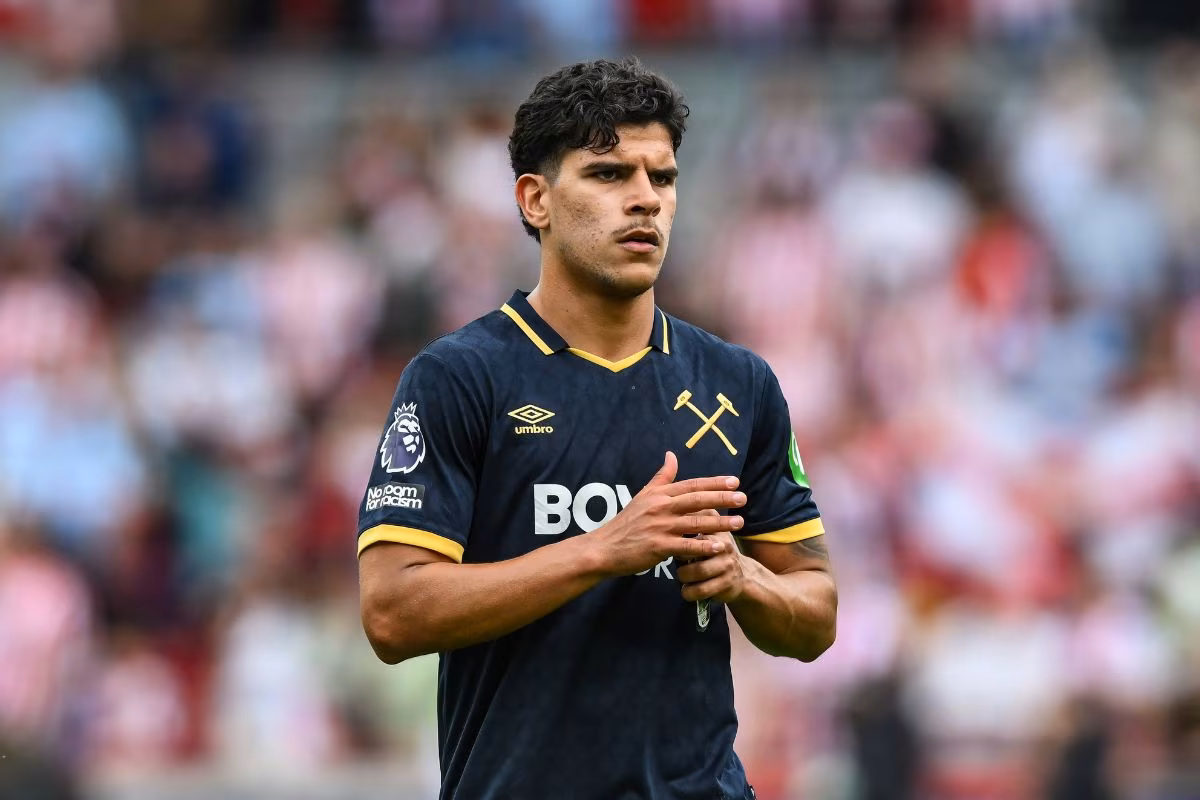 West Ham's Mateus Fernandes pictured.