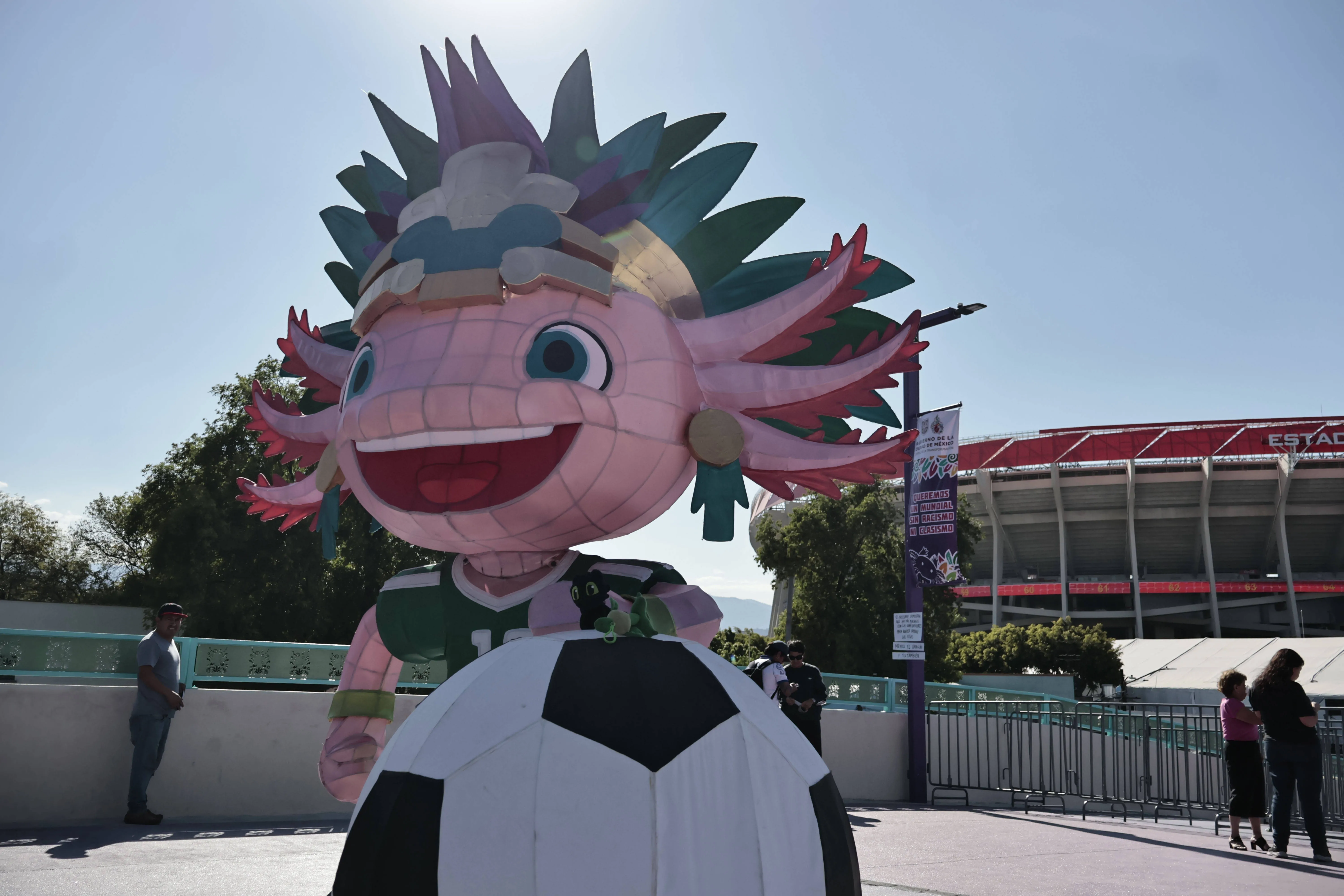 Preparations at Azteca Stadium in Mexico City