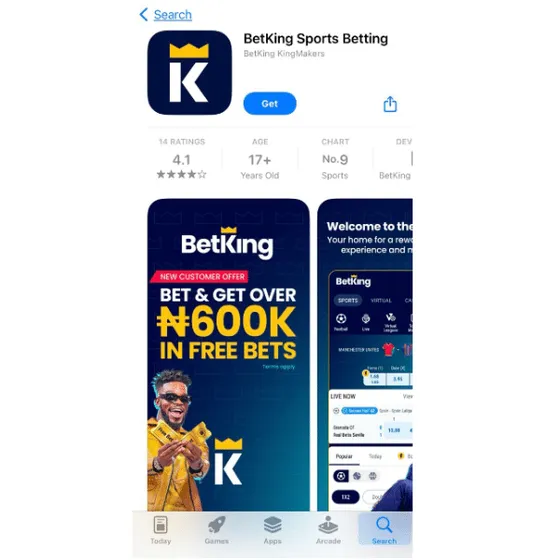 Betking app for iOS