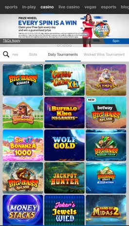betway casino mobile app games.