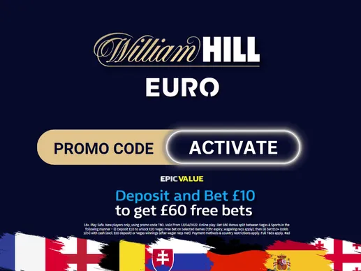 William Hill Euro 2024 Offers and Free Bets: Exclusive &lsquo;Bet &pound;10 Get &pound;60&rsquo;