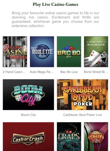 Rainbow riches live casino