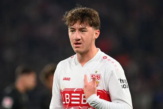 Stuttgart star Angelo Stiller pictured in action