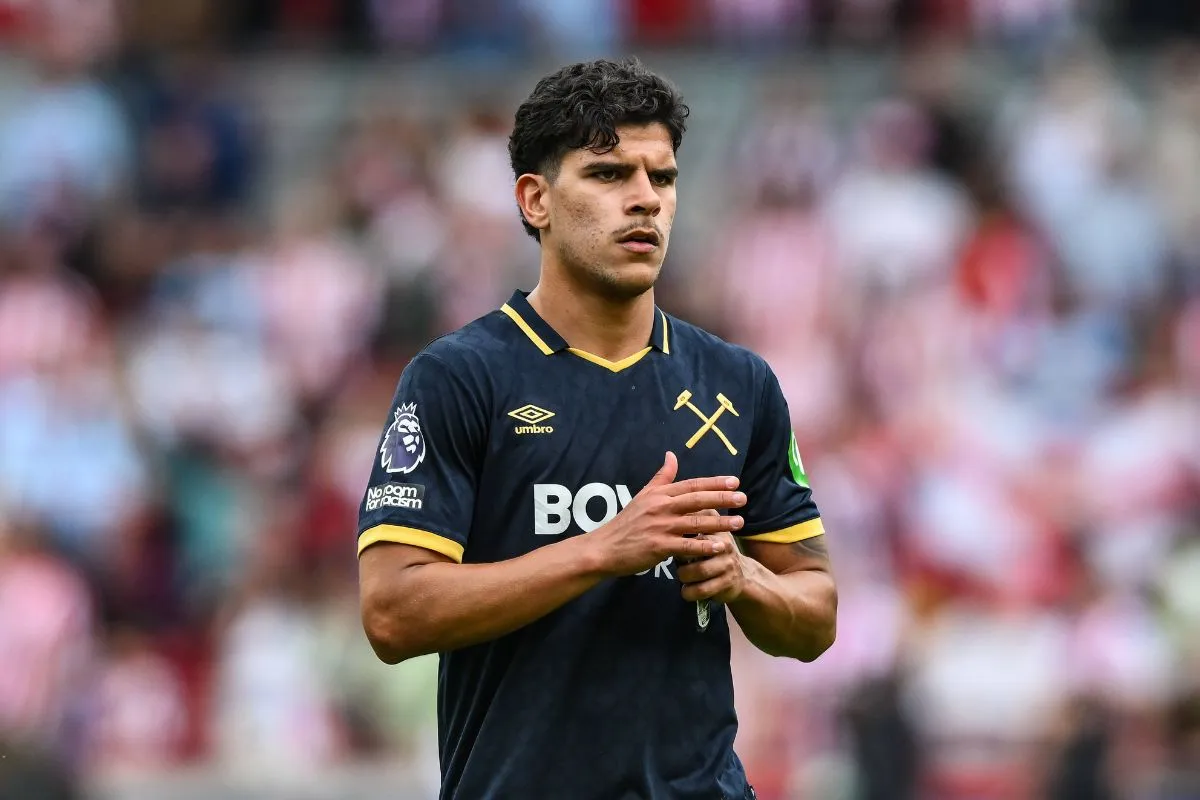 West Ham's Mateus Fernandes pictured.
