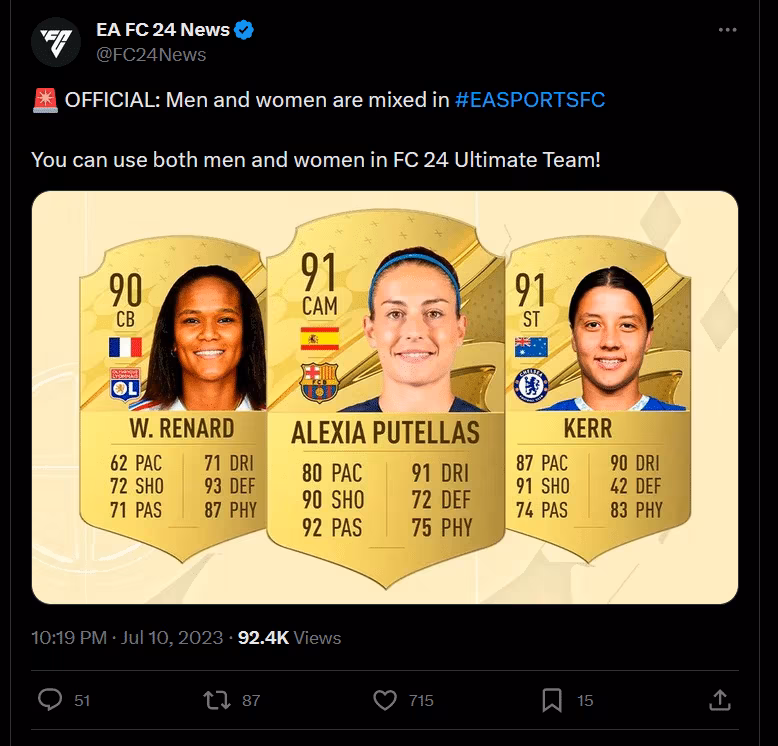 EA FC 24 Ultimate Team: Best women