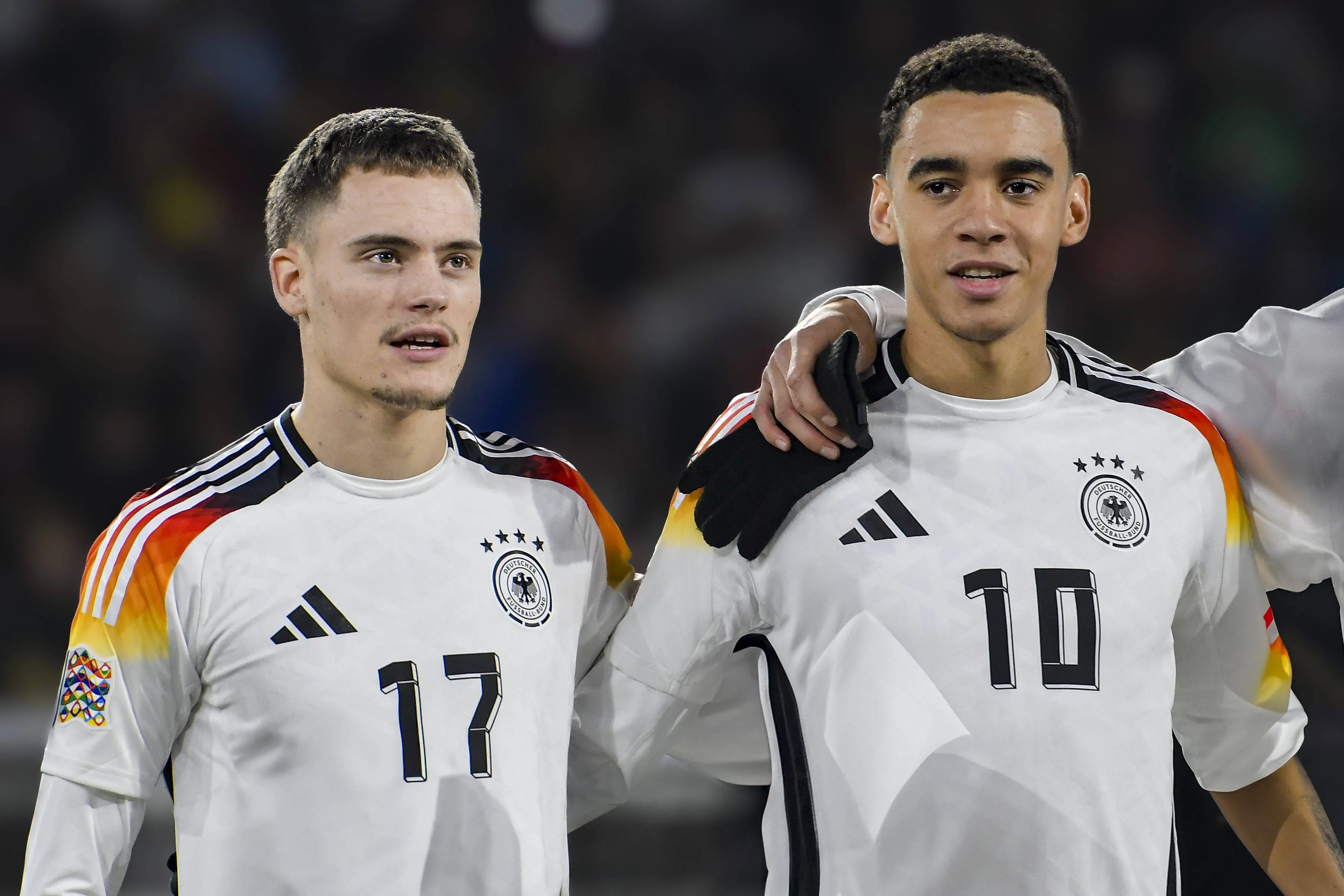 Florian Wirtz and Jamal Musiala of Germany