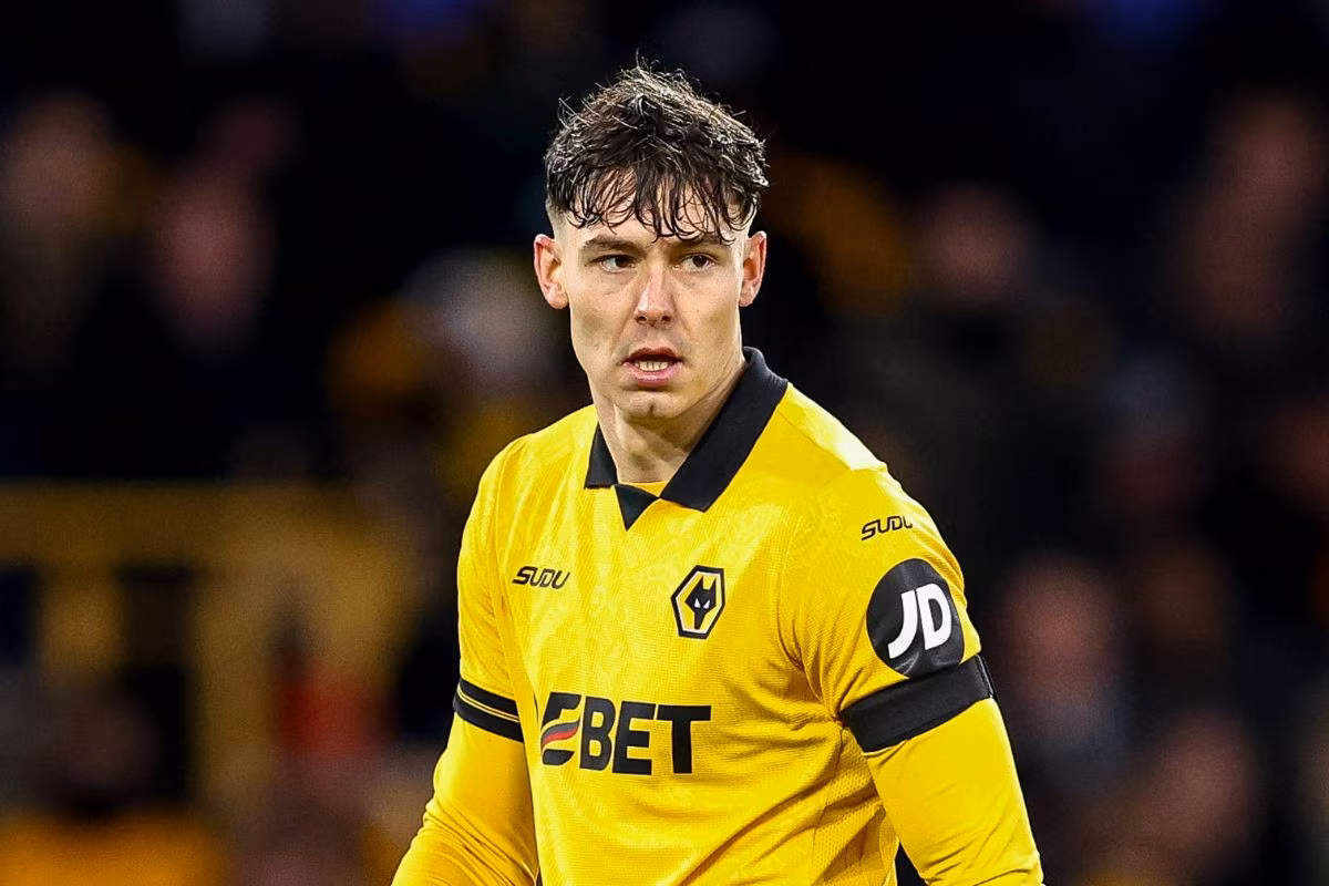 Wolves striker Jorgen Strand Larsen pictured