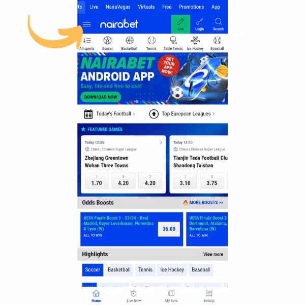 Nairabet app download for Android