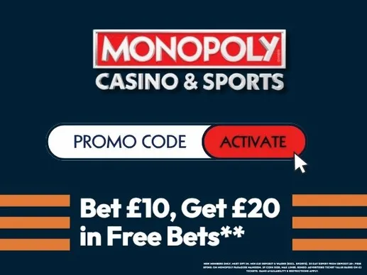 Monopoly Casino promo code 2026: Get 30 free spins or &pound;20 free bets