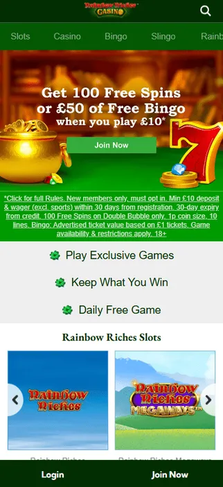rainbow riches free spins no deposit