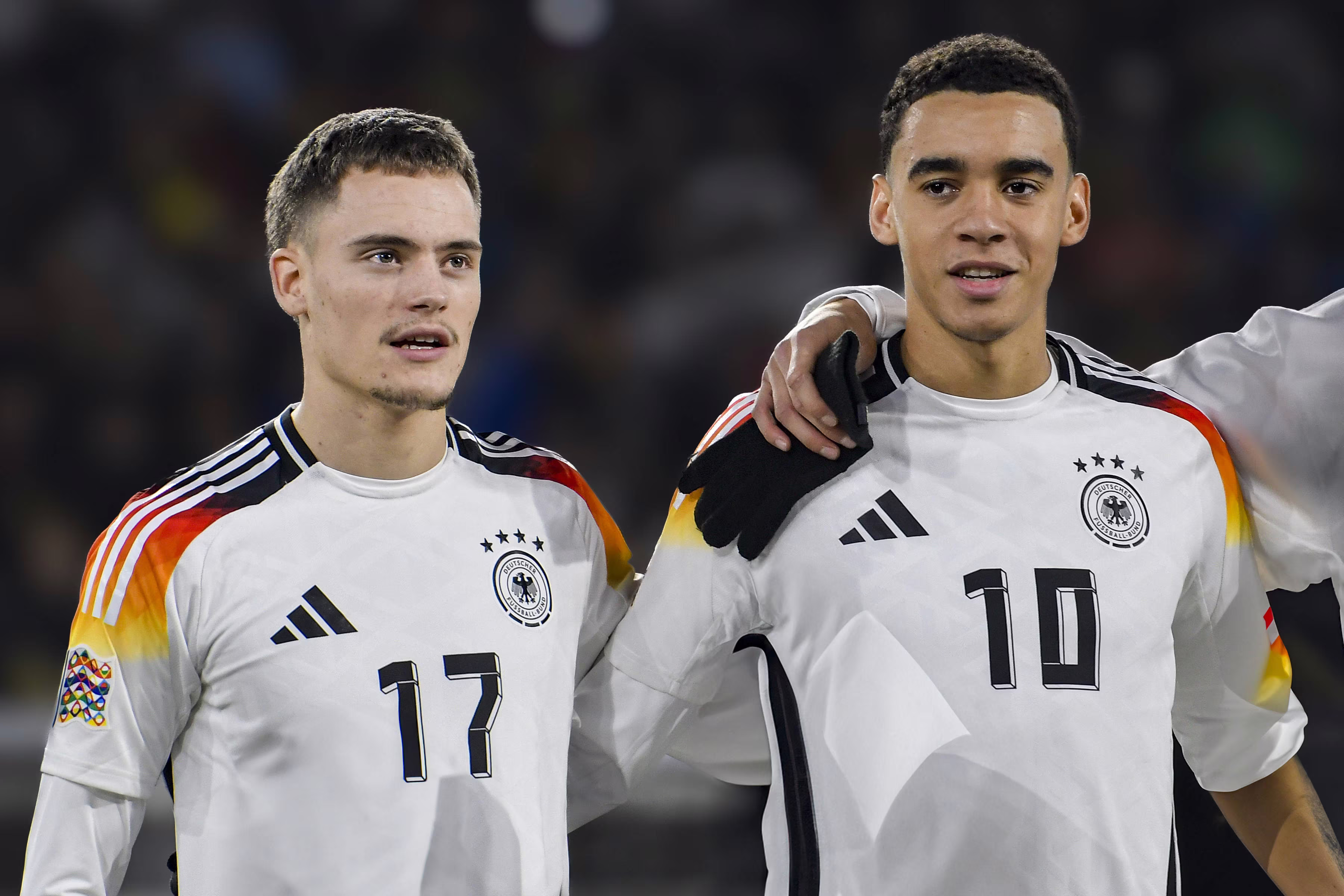 Florian Wirtz and Jamal Musiala of Germany