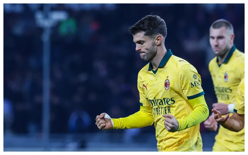 Christian Pulisic celebrating his goal for AC Milan || Credit - IMAGO / Beautiful Sports