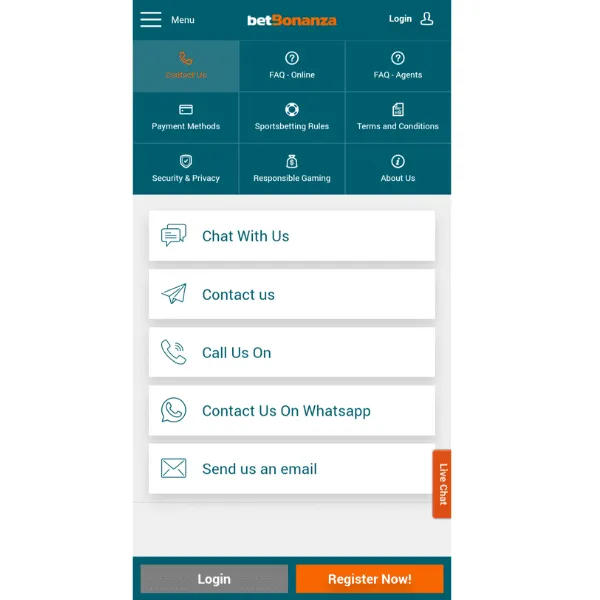 BetBonanza bonus code custoemr service