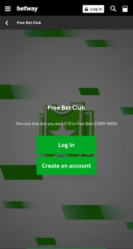 Betway app free bet club promotion.