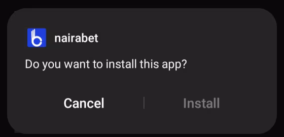 Nairabet app install