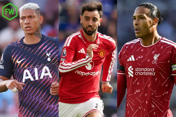 Premier League expiring contracts 2027: Bruno Fernandes, Virgil van Dijk, Richarlison