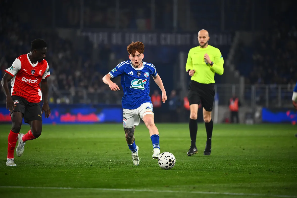 Valentin Barco pictured in action for Strasbourg.