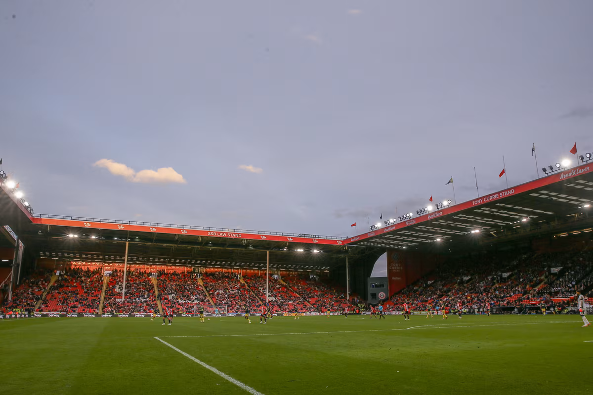 A general view inside of Bramall Lane