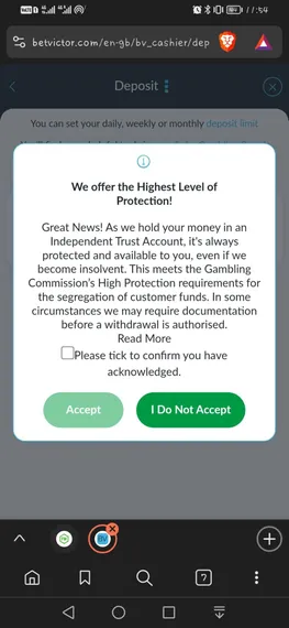 betvictor UK app safety information
