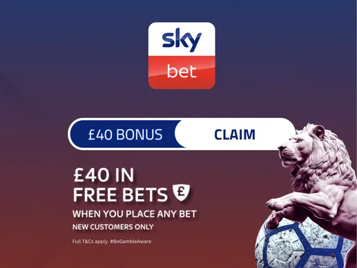 Sky Bet sign up offer (April 2026): Get &pound;40 in free bets