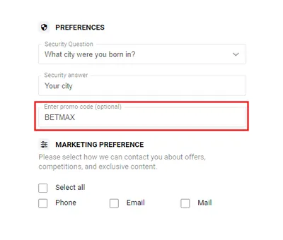 Pinnacle registration form - promo code