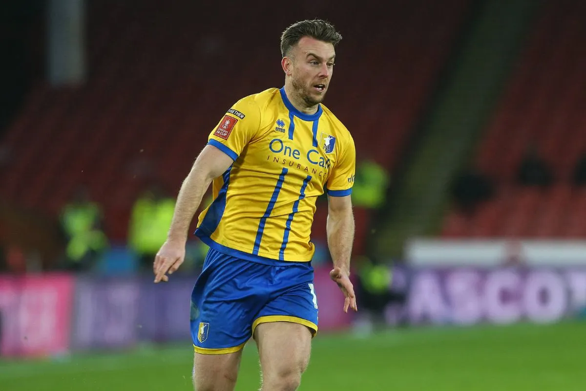 Rhys Oates pictured in action for Mansfield Town
