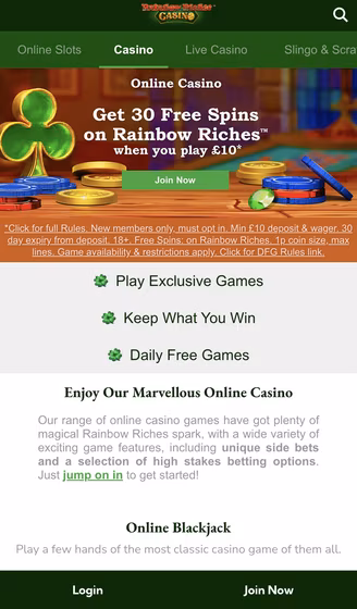 Rainbow riches casino bonus