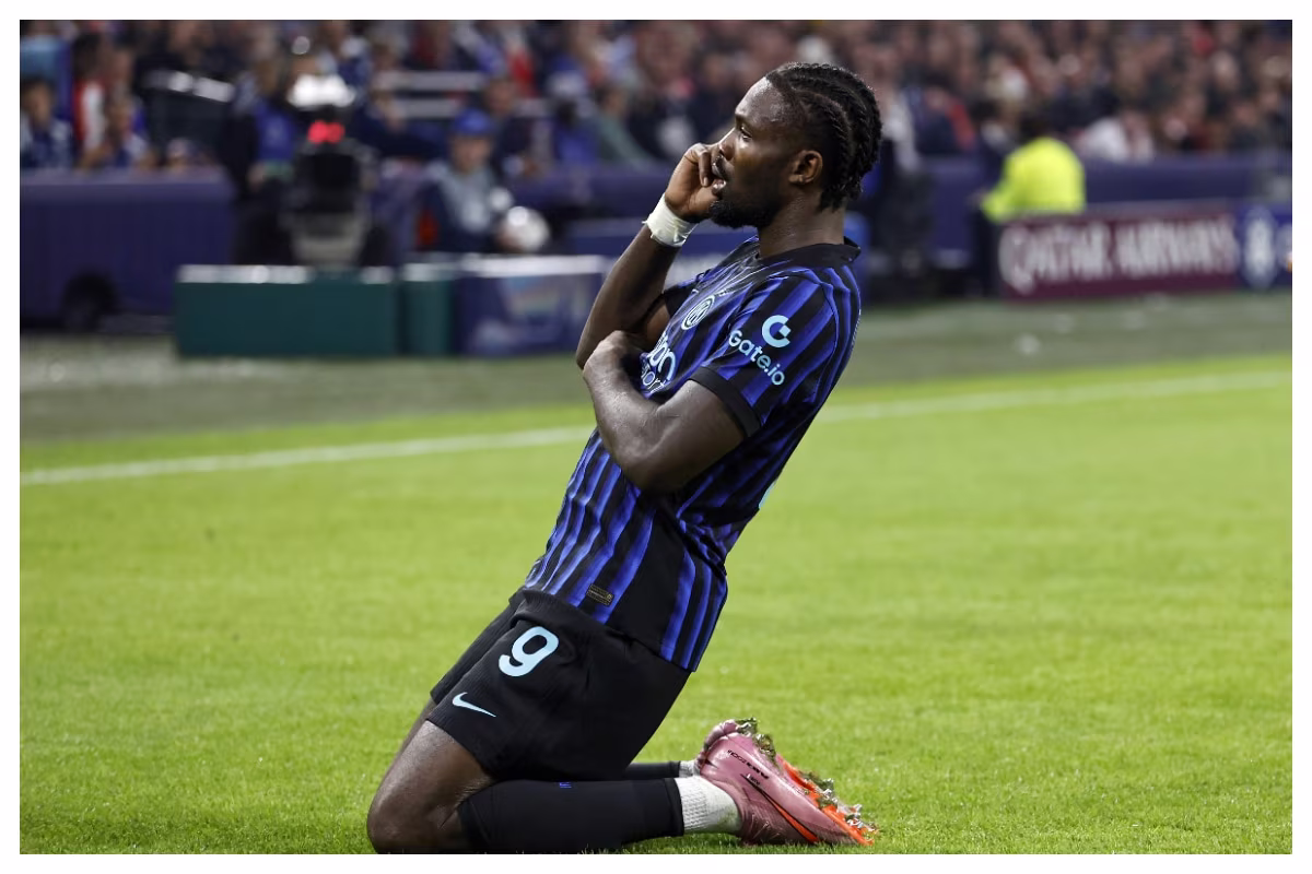 Marcus Thuram celebrating his goal for Inter || Credit - IMAGO / Marco Canoniero