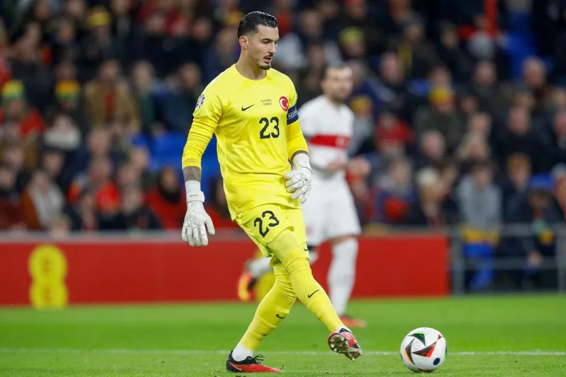 Ugurcan Cakir in action for Turkey