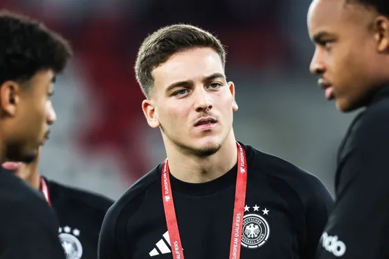 Said El Mala pictured on international duty for Germany.
