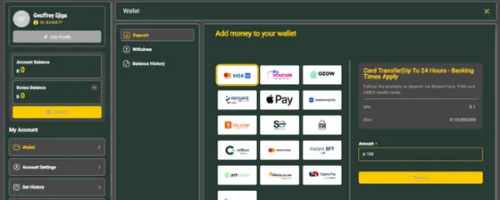 Gbets payment options