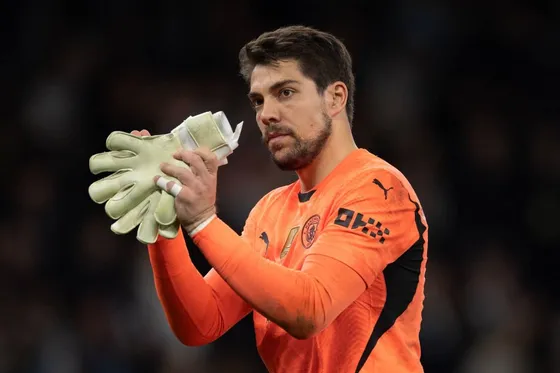 Manchester City goalkeeper Stefan Ortega pictured