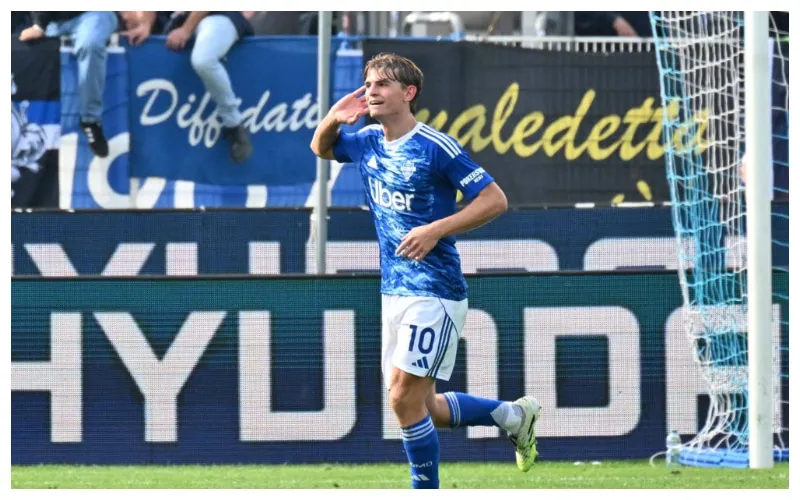 Nico Paz celebrating his goal || Credit - IMAGO / Italy Photo Press