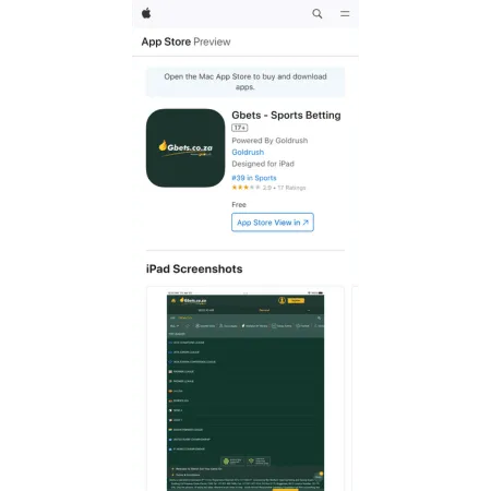 Gbets app for iOS