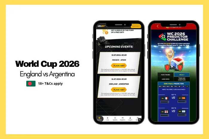 Bet on England vs Argentina with MelBet: Correct Score and BTTS Predictions