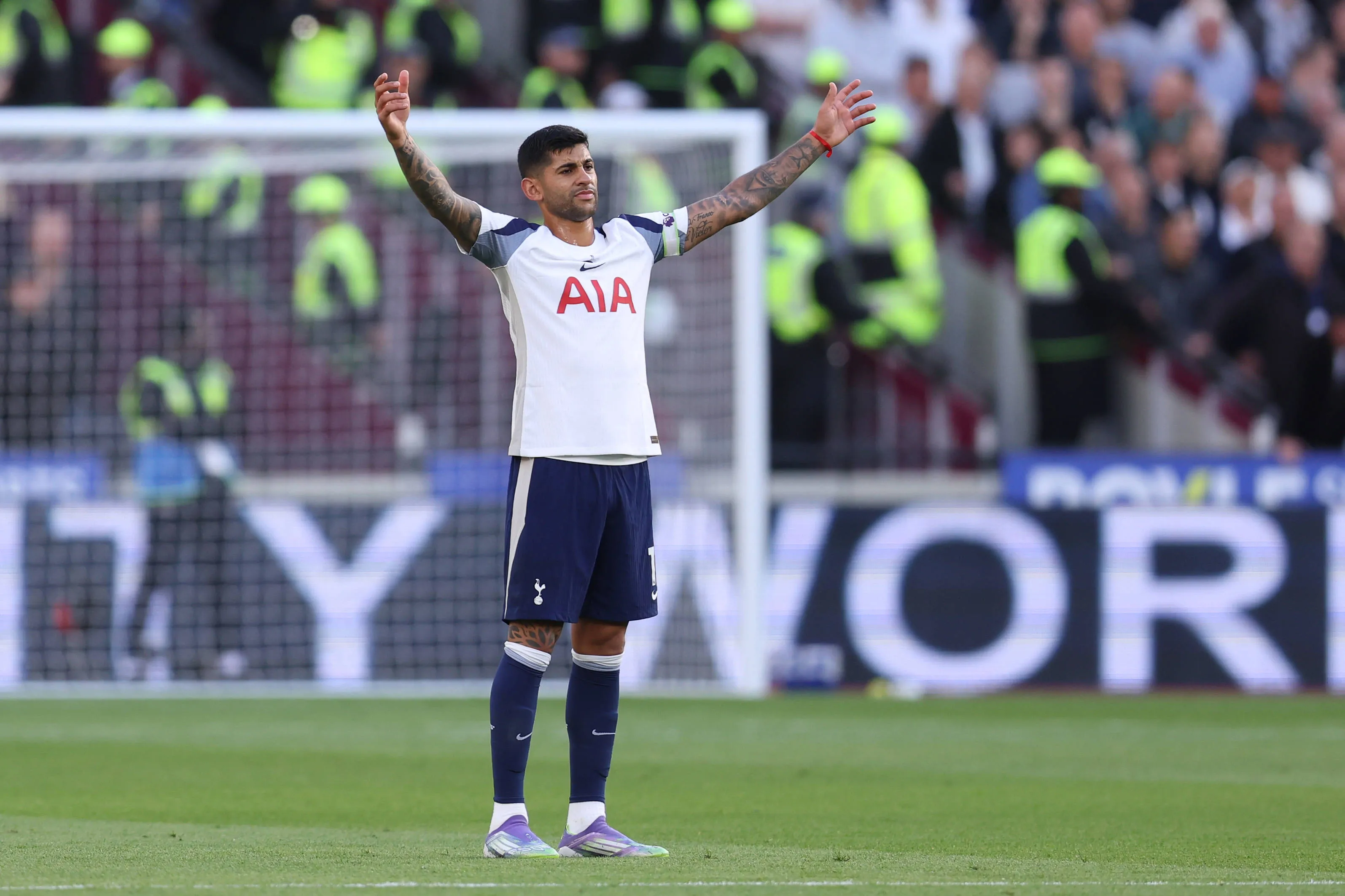 Cristian Romero of Tottenham Hotspur