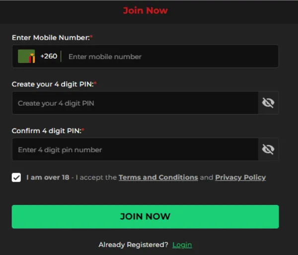 Betlion registration