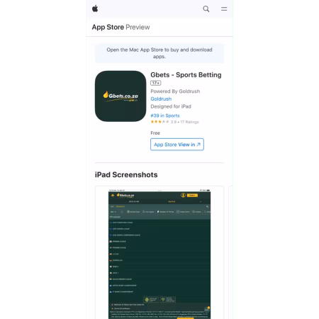 Gbets app for iOS