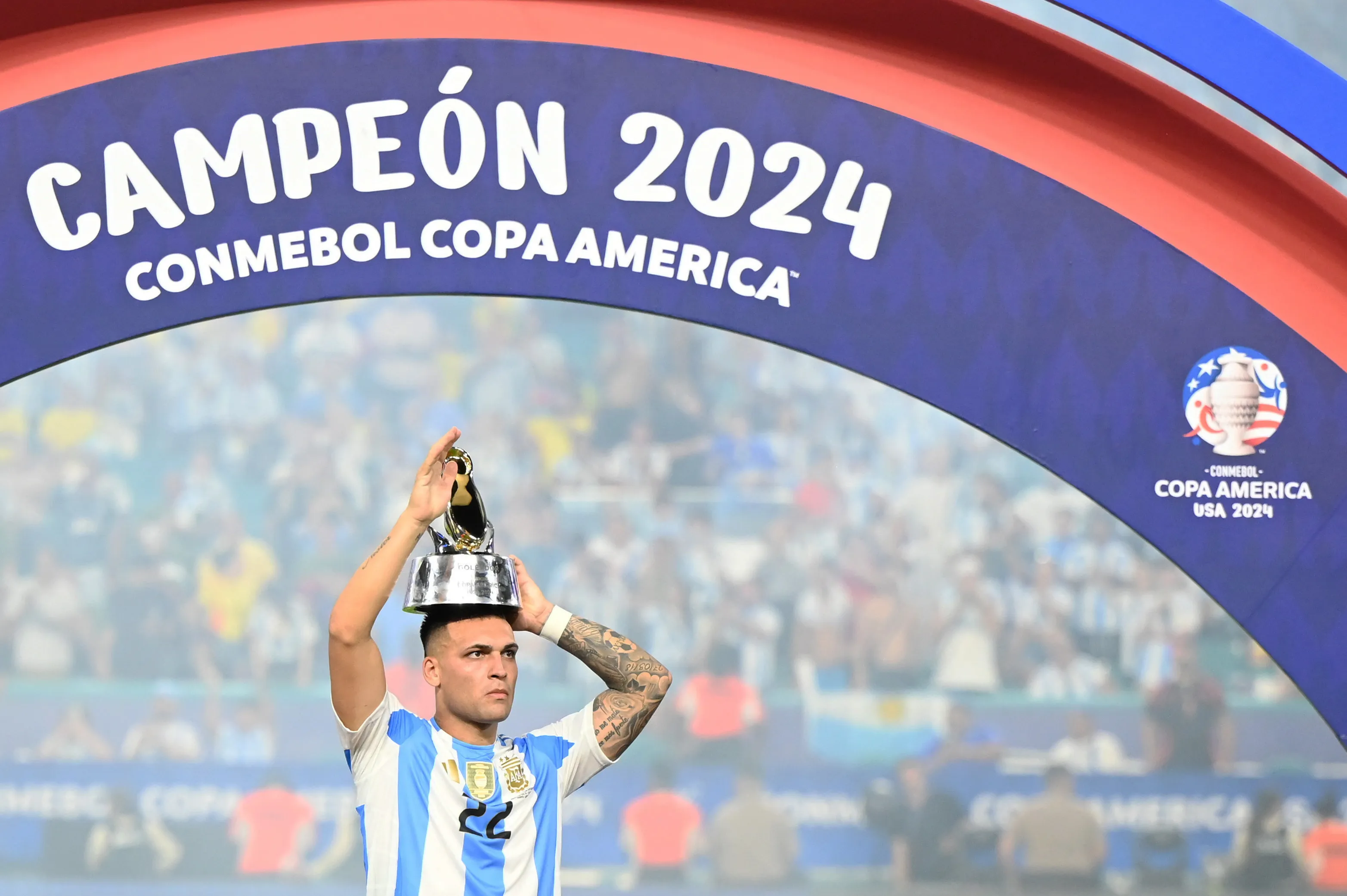 Argentina striker Lautaro Martinez won the Copa America Golden Boot in 2024