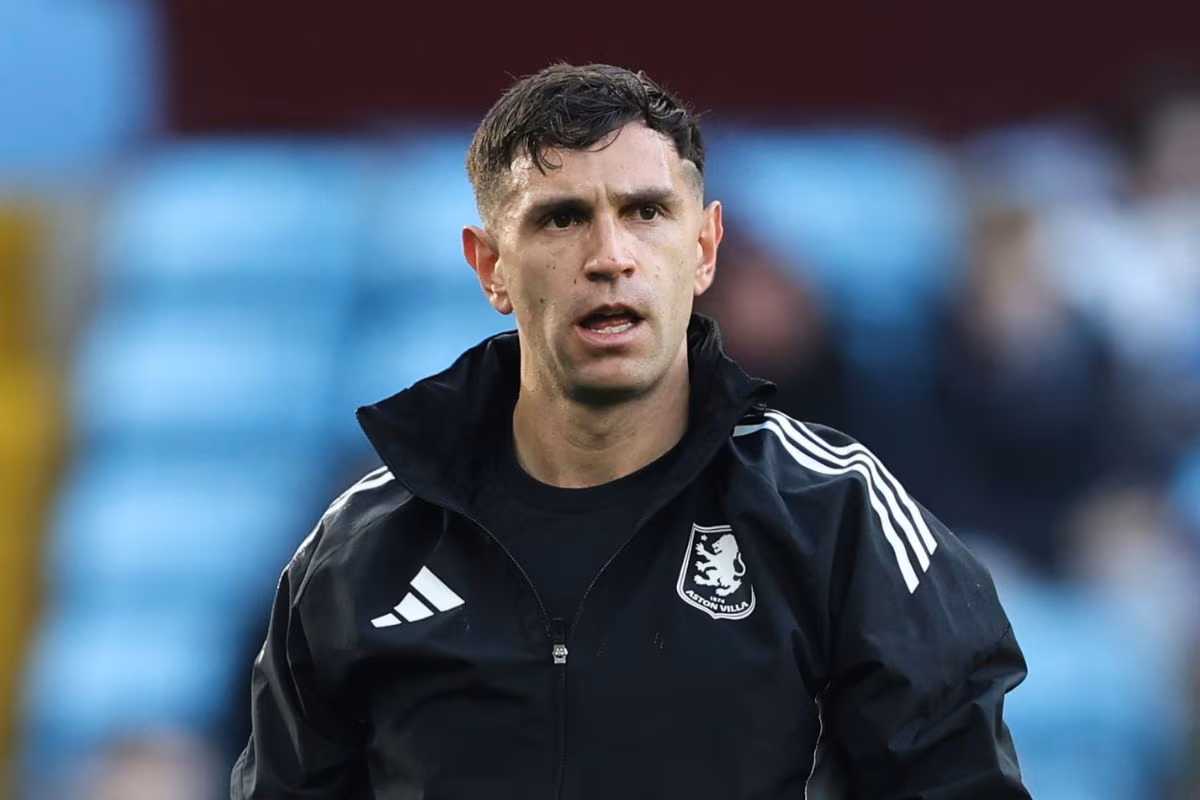 Emi Martinez pictured in action for Aston Villa.