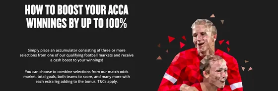 Spreadex accumulator boosts for ACCA bets.