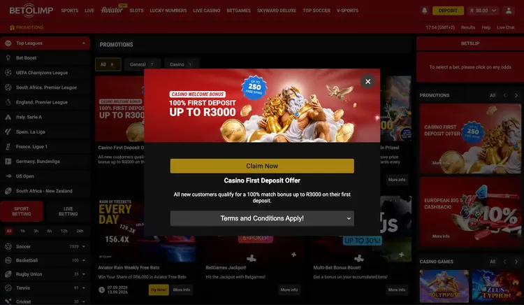 BetOlimp sign up offer blocks one when the other is claimed