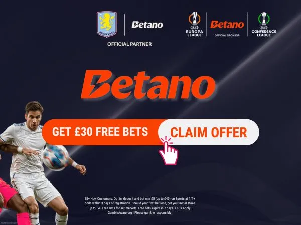 Betano sign up offer April 2026: Get &pound;30 in free bets
