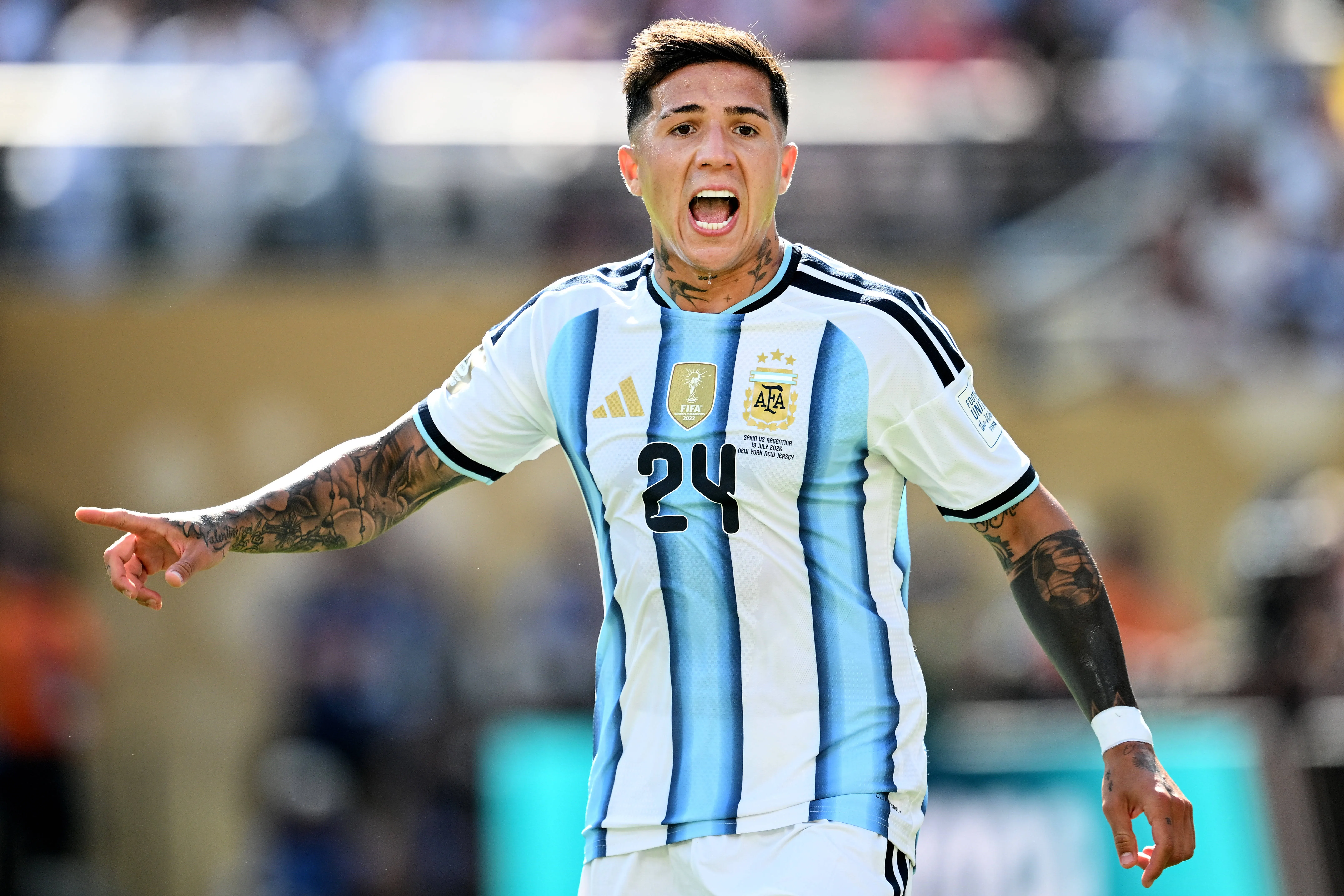 Argentina and Chelsea midfielder Enzo Fernandez