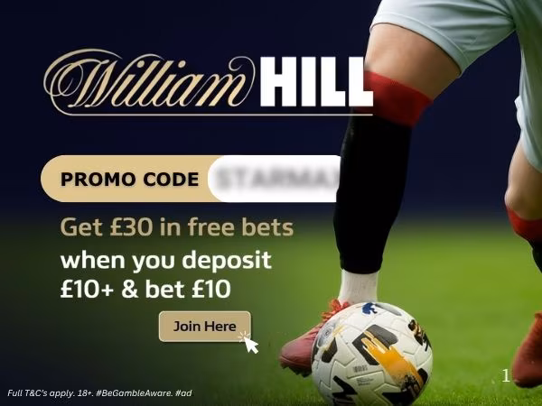 William Hill promo code 2026: Get &pound;30 free bets in the UK