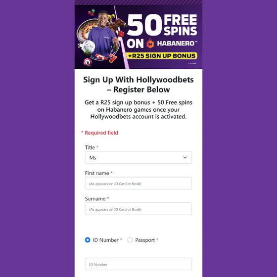 Hollywoodbets registration