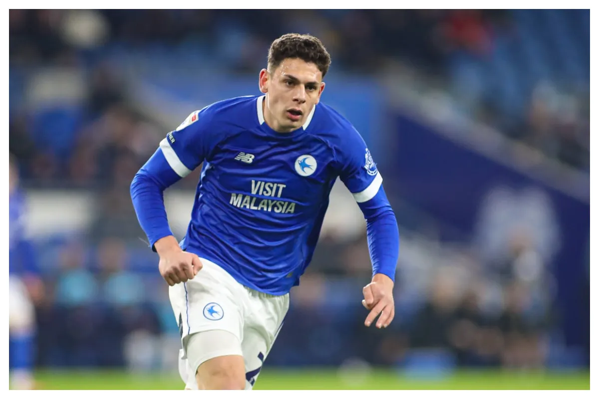 Yousef Salech celebrating is Cardiff goal || Imago
