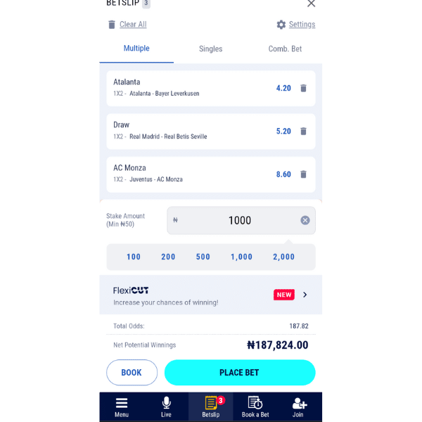 what is combination bet in betking